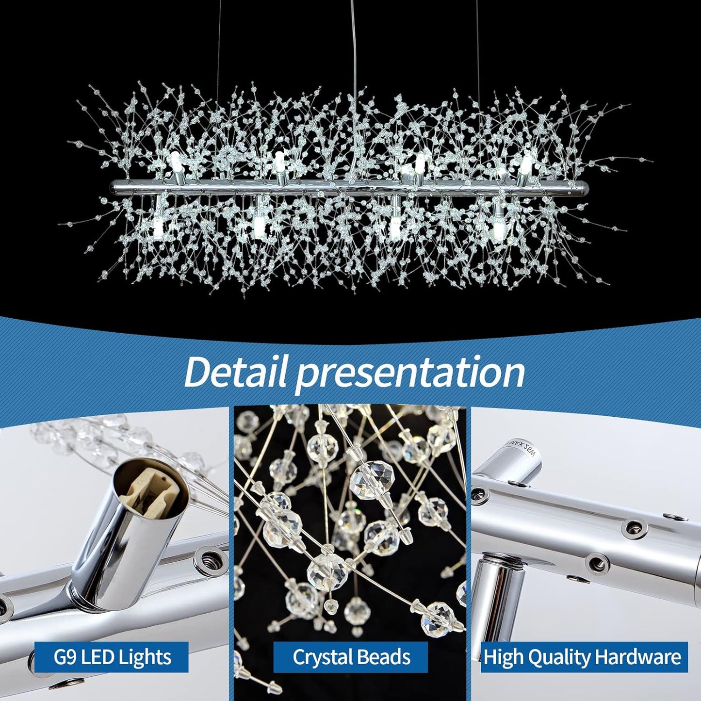 Chrome Steel Chandelier