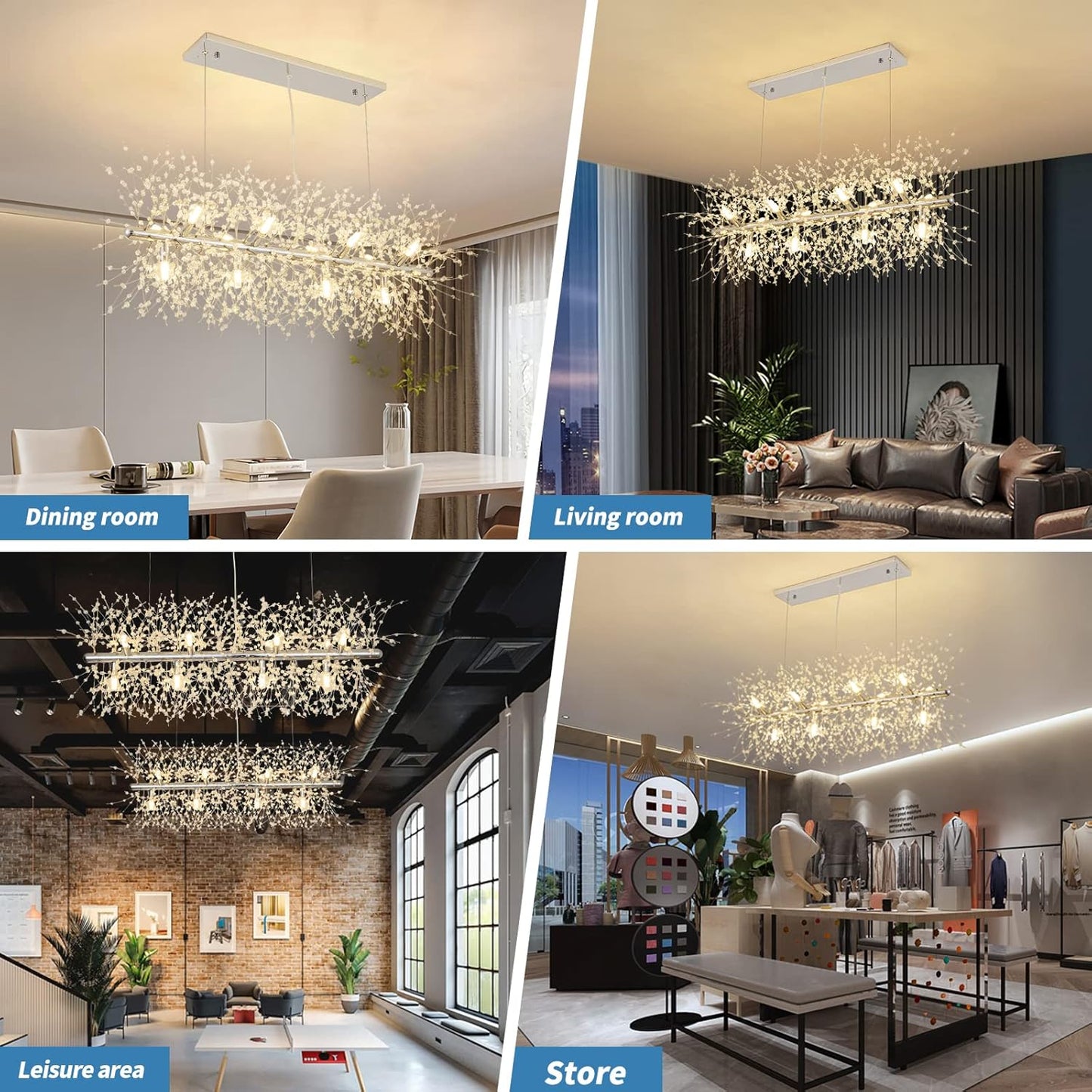 Chrome Steel Chandelier