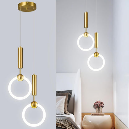 Circular Gold Pendant Light