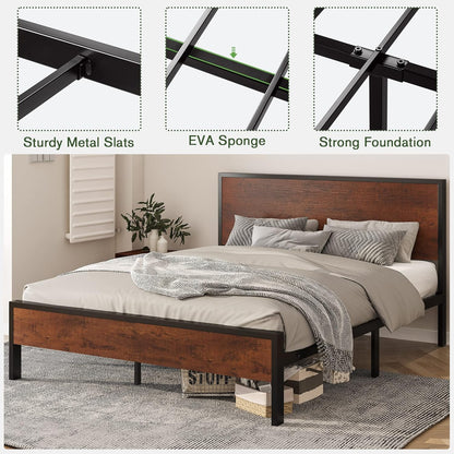 Classic Metal Platform Bed Frame