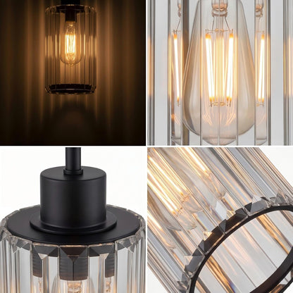 Clear Fluted Glass Pendant Light