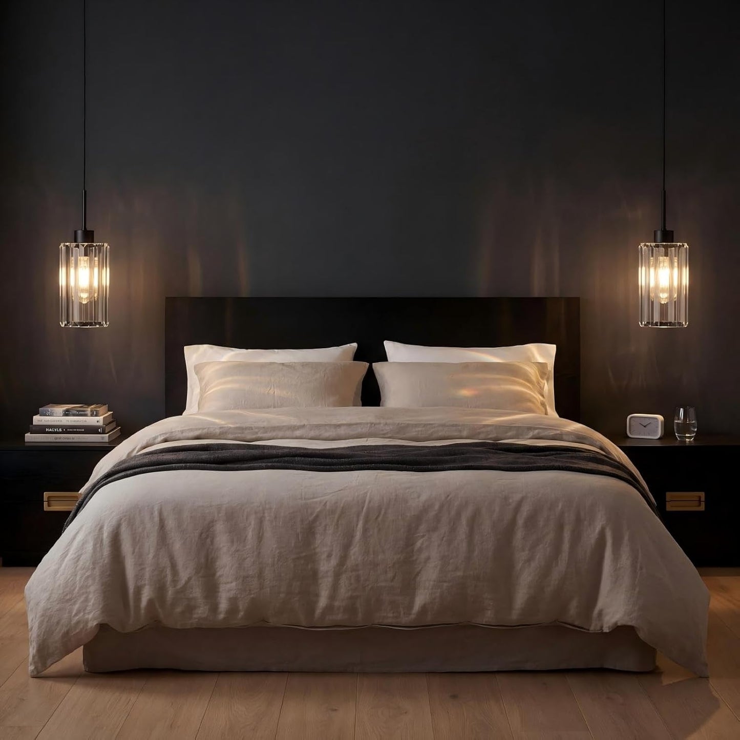 Clear Fluted Glass Pendant Light