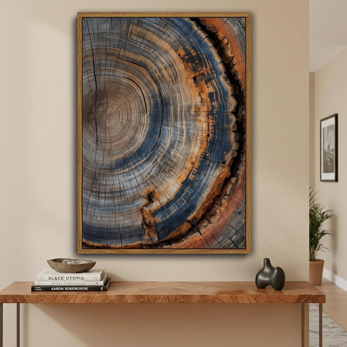 Colored Tree Ring Canvas Art