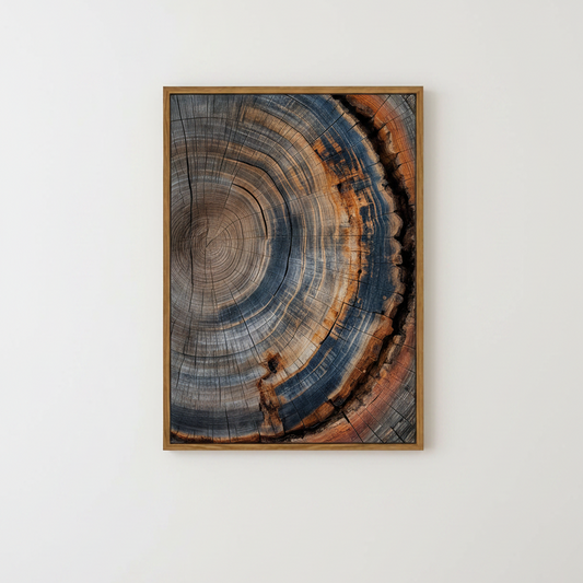 Colored Tree Ring Canvas Art