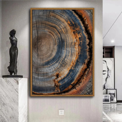 Colored Tree Ring Canvas Art