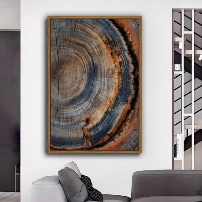 Colored Tree Ring Canvas Art
