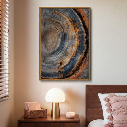 Colored Tree Ring Canvas Art