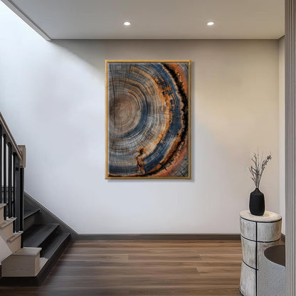Colored Tree Ring Canvas Art