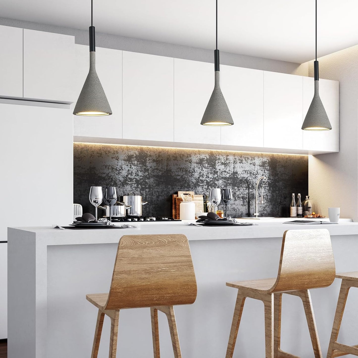 Concrete Industrial Pendant Light