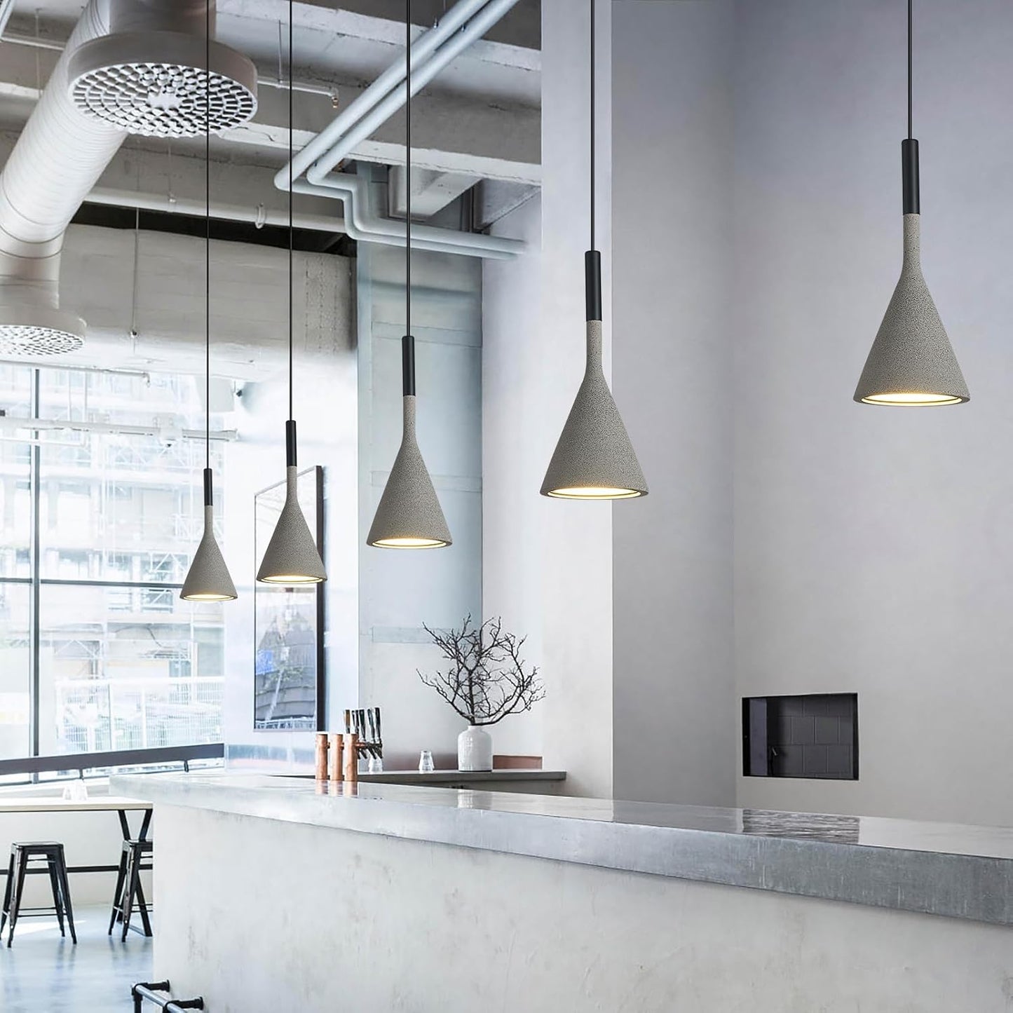 Concrete Industrial Pendant Light