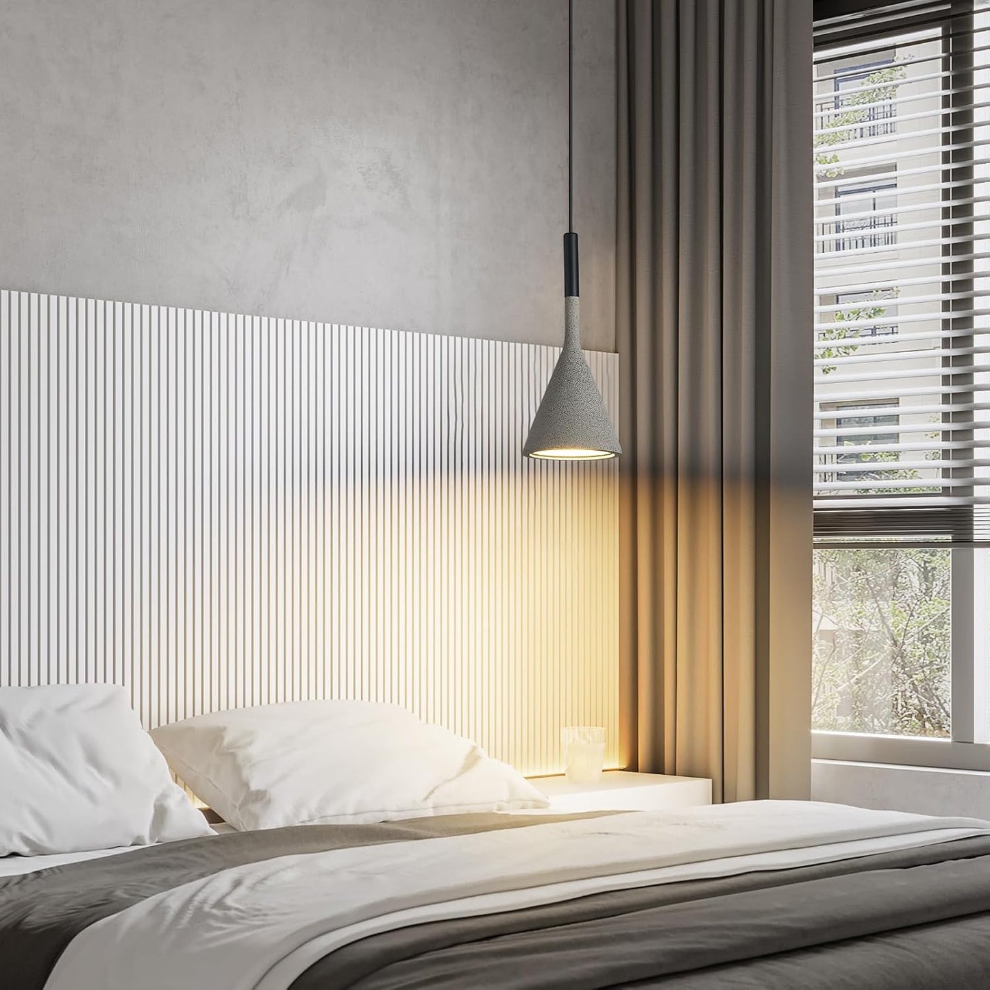 Concrete Industrial Pendant Light