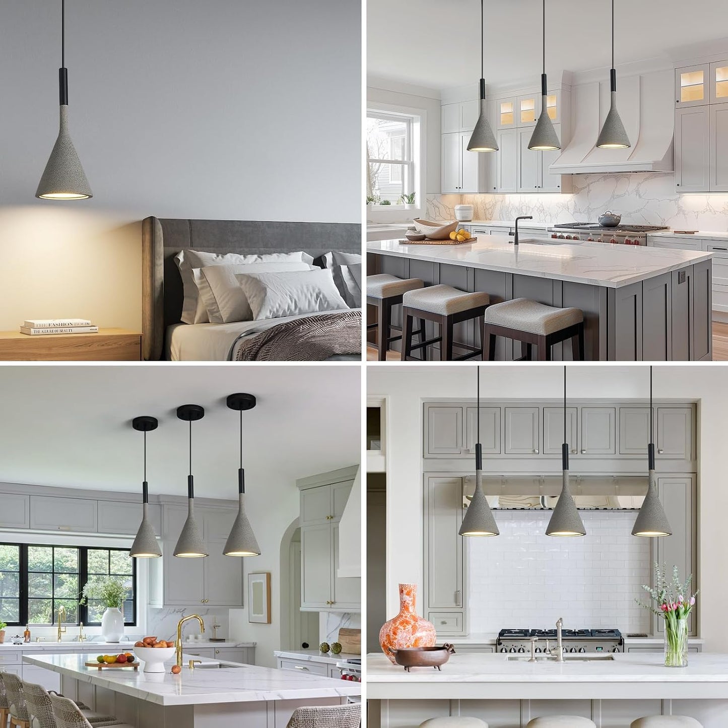 Concrete Industrial Pendant Light