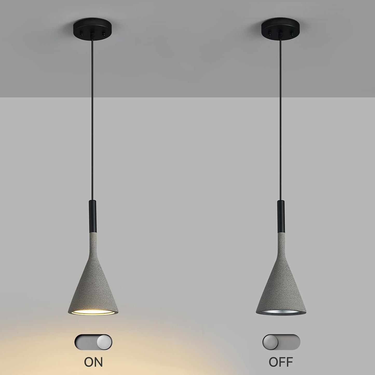 Concrete Industrial Pendant Light