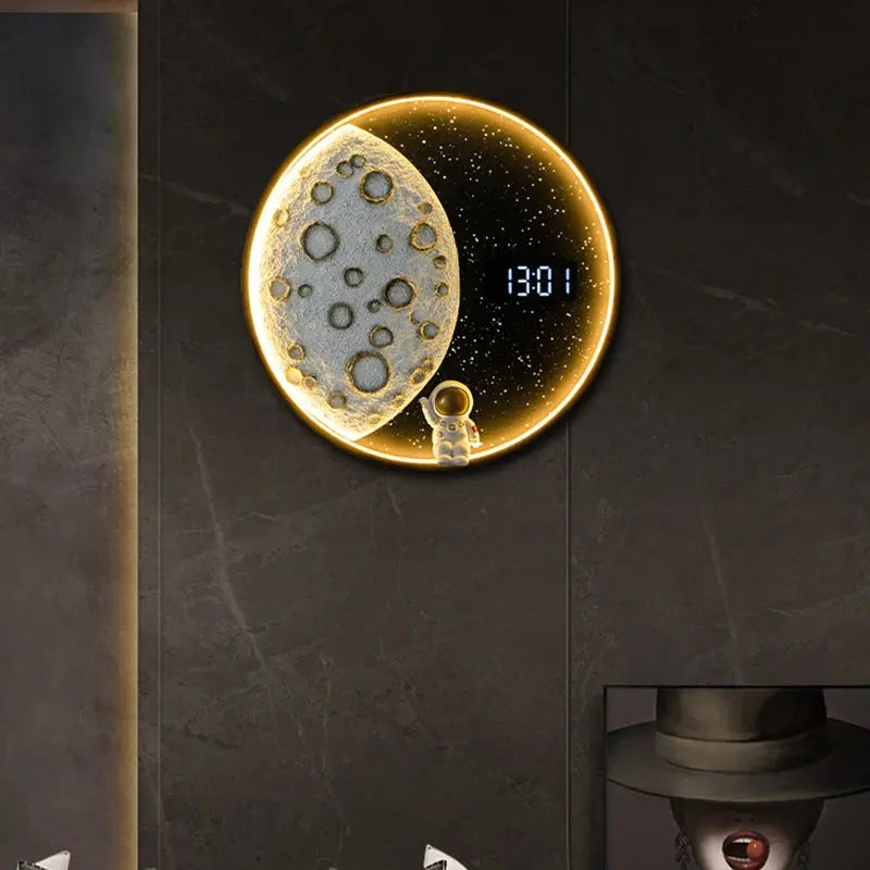 Creative Lunar Timekeeper Wall Sconce - Decorstly