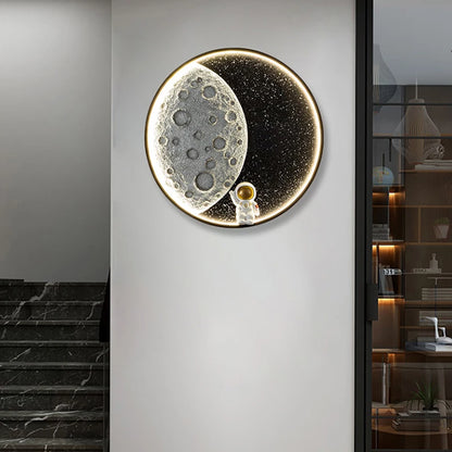 Creative Lunar Timekeeper Wall Sconce