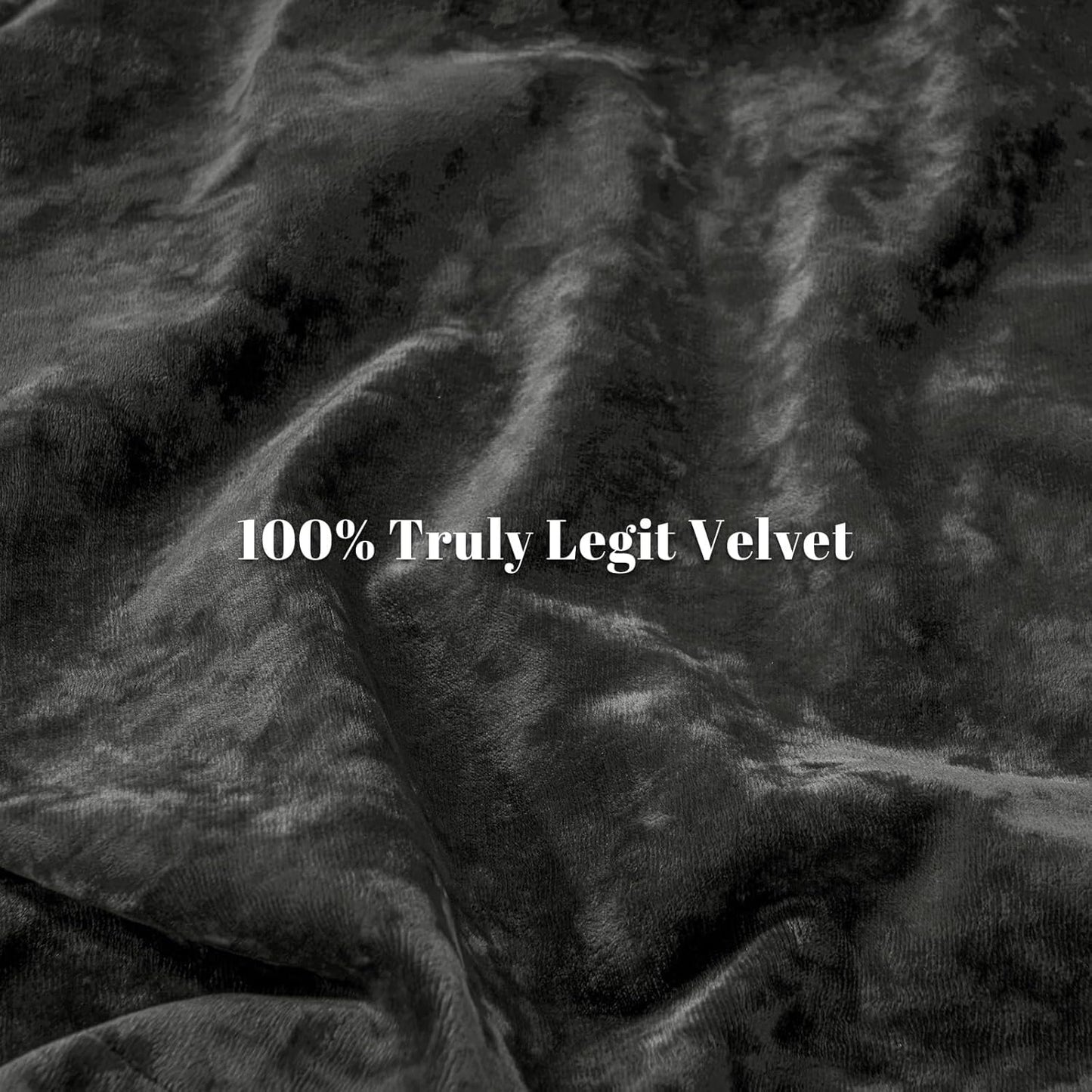 Dark Grey Velvet Duvet Cover Set