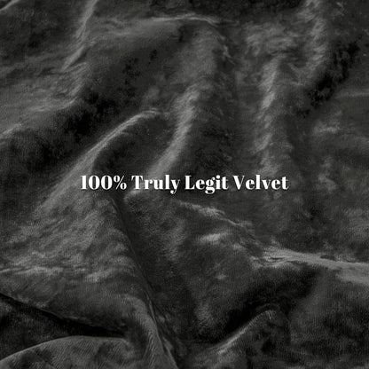 Dark Grey Velvet Duvet Cover Set