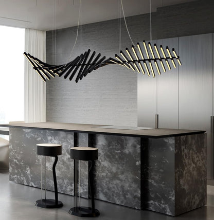 Designer Strips Chandelier