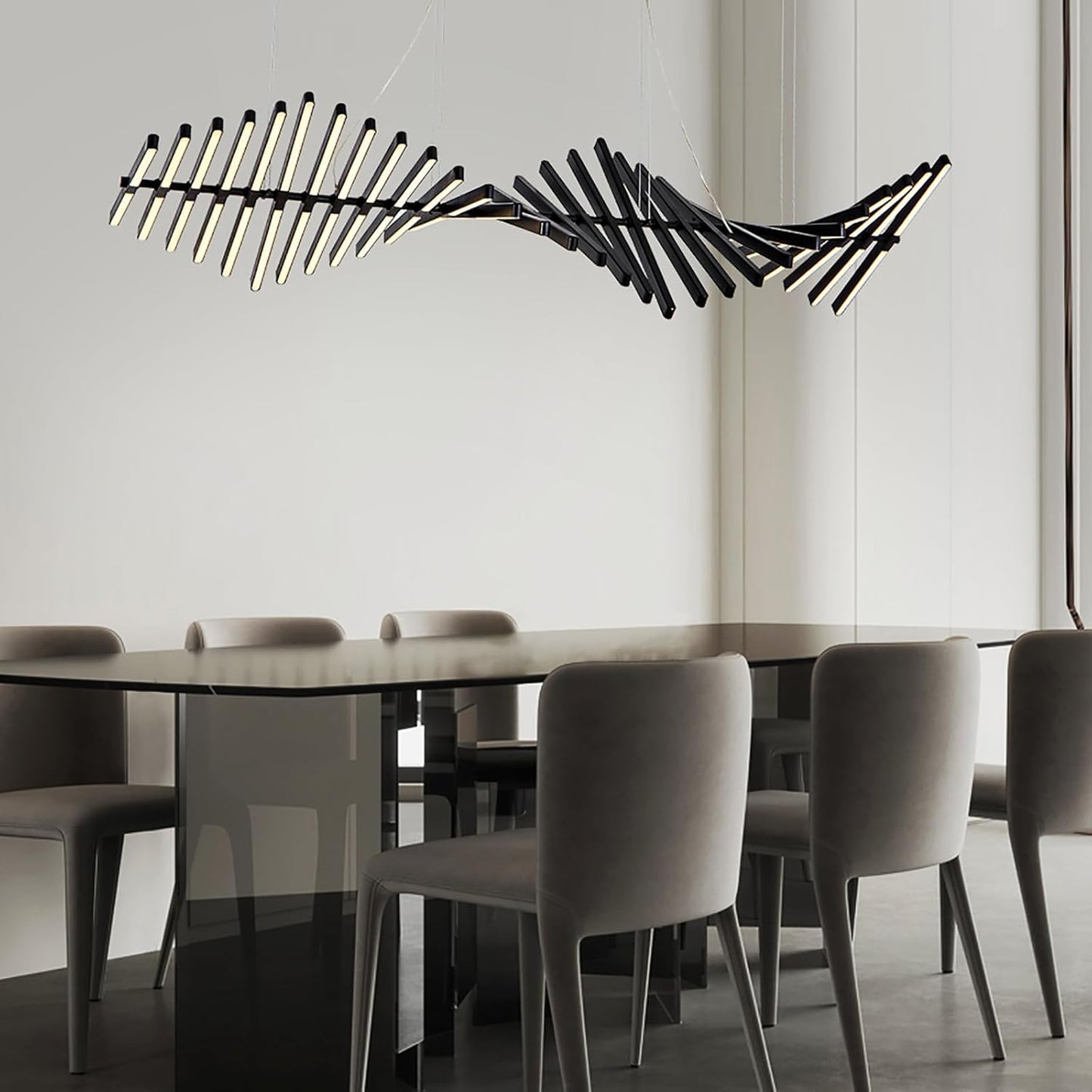 Designer Strips Chandelier