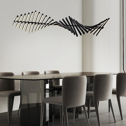 Designer Strips Chandelier