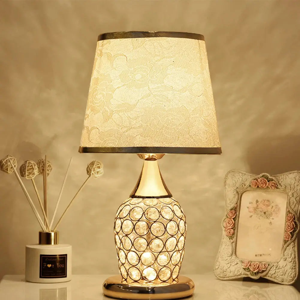 European Style Crystal Blossom Table Lamp 1