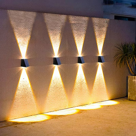 4PCS Exterior Up Down Solar Wall Lights