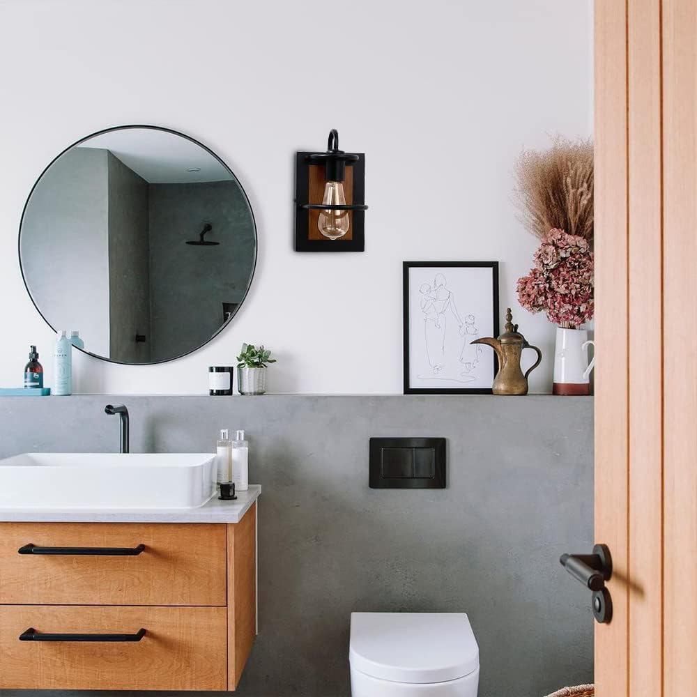 Farmhouse Faux-Wood Sconce