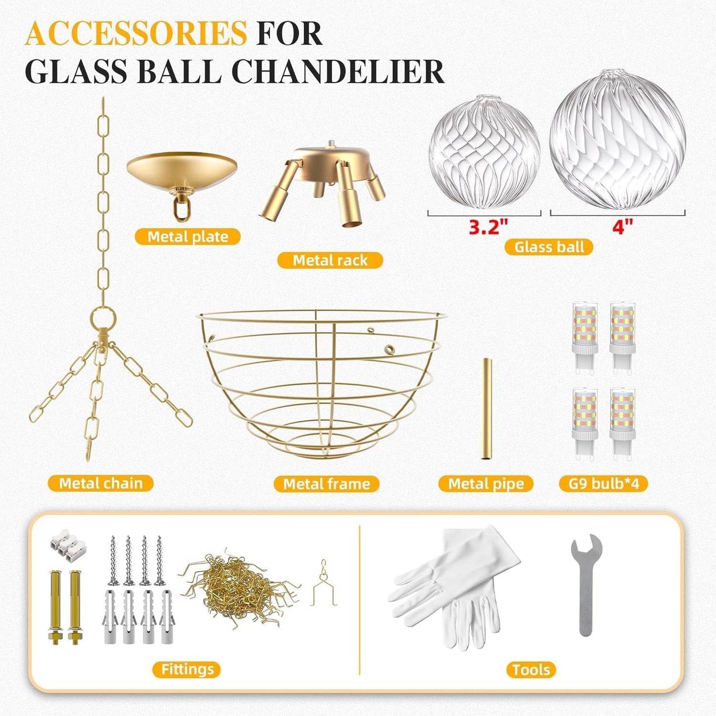 Gold Bubbles Chandelier