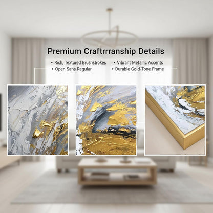 Gold Foil Texture Canvas Art