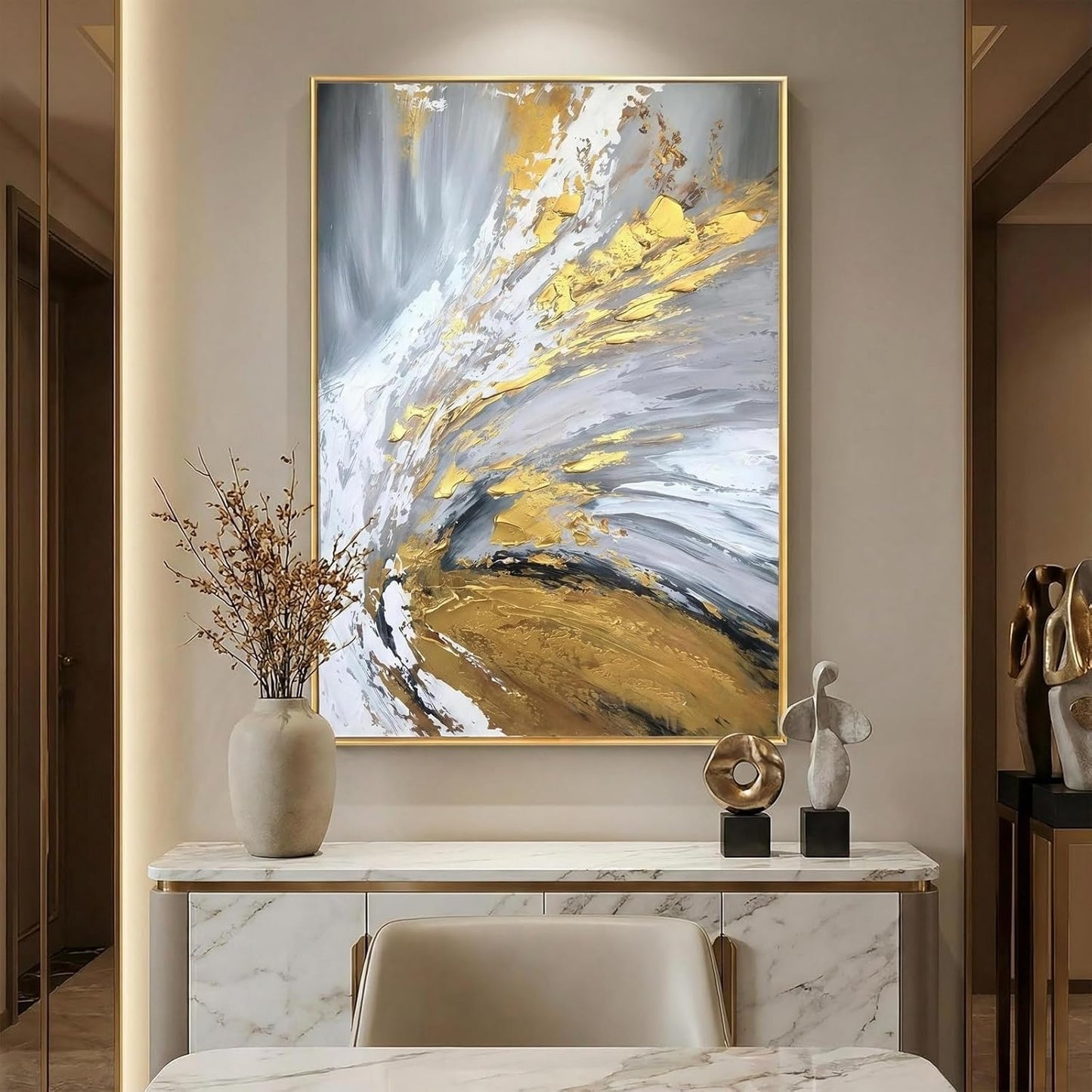 Gold Foil Texture Canvas Art