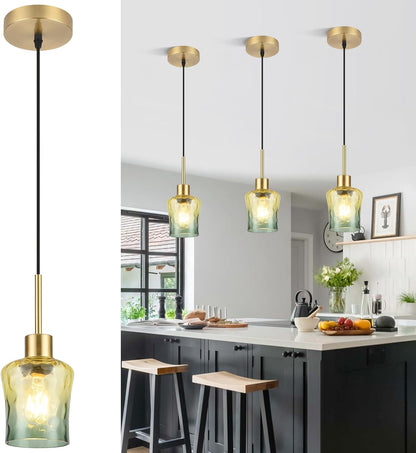 gold glass pendant light 2