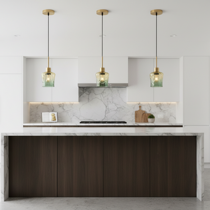 gold glass pendant lights