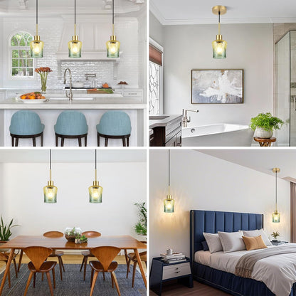 gold glass pendant light 3