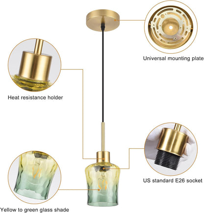 gold glass pendant light 4