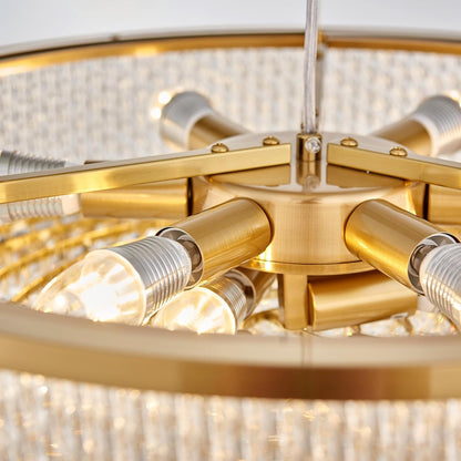 Gold Oval Crystal Chandelier