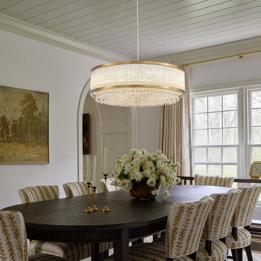 gold oval crystal chandelier 6