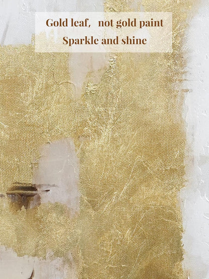 Golden Abstract Canvas Art