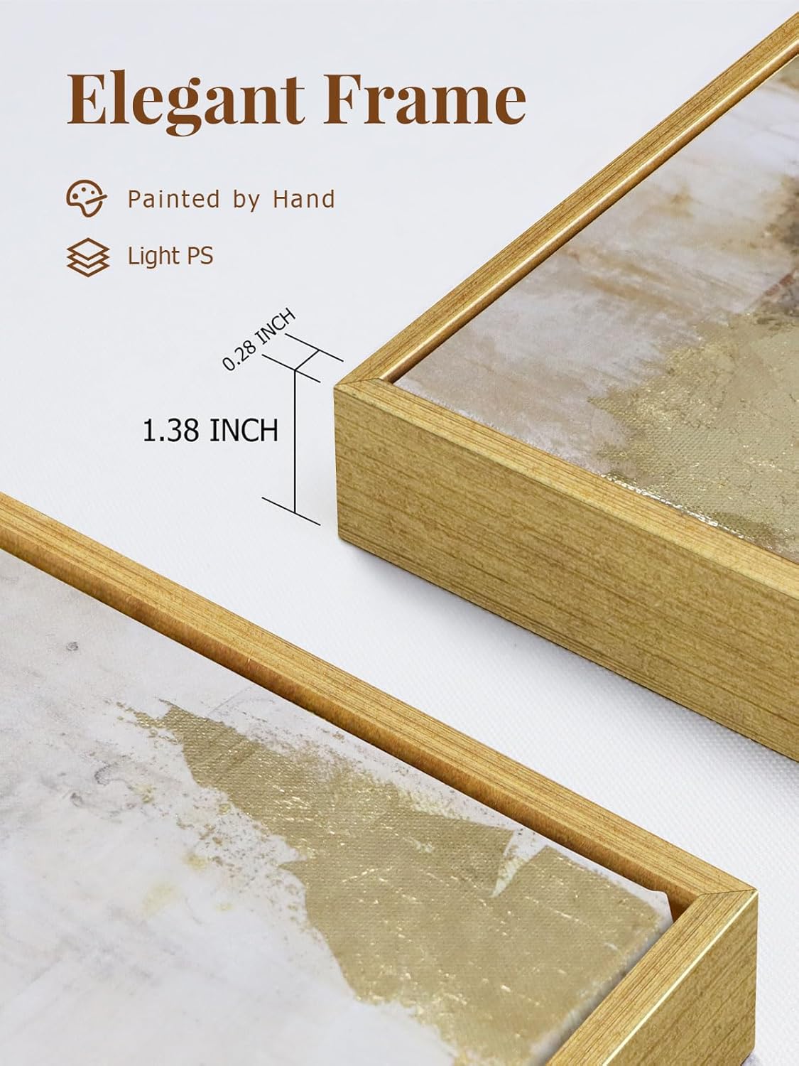 Golden Abstract Canvas Art