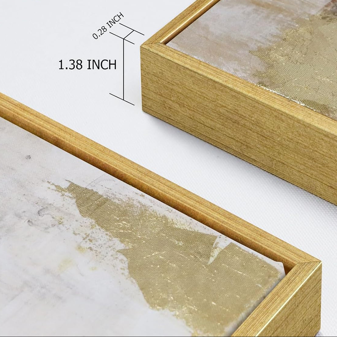 Wooden picture frame with marble-like interior on a white background