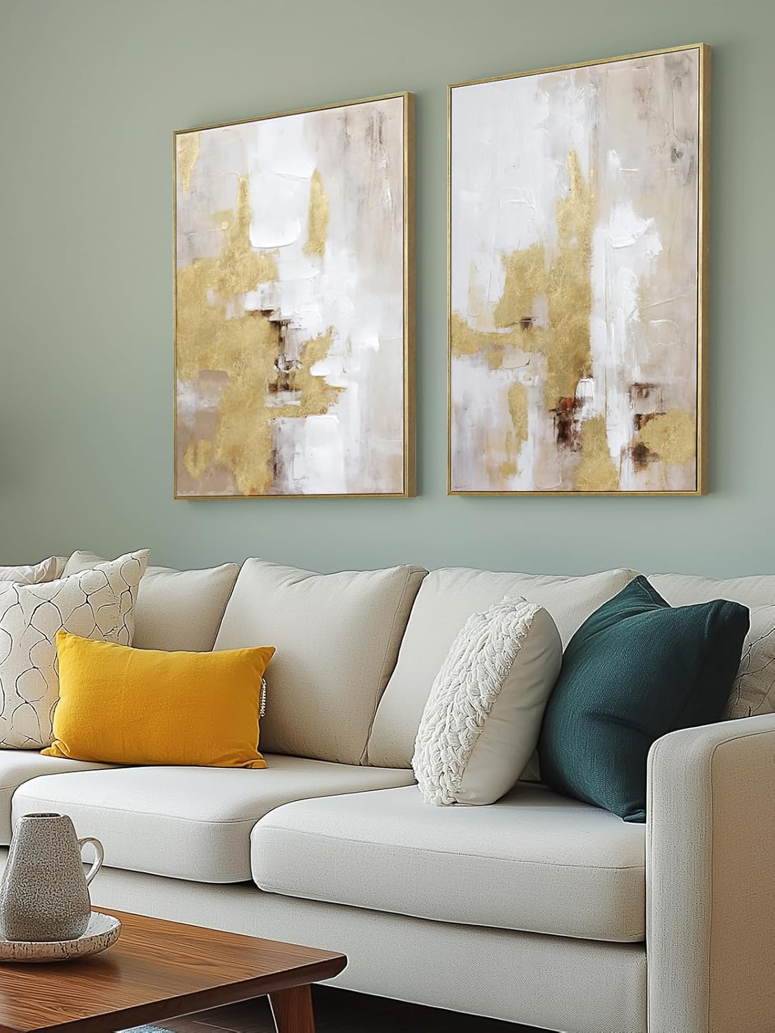 Golden Abstract Canvas Art