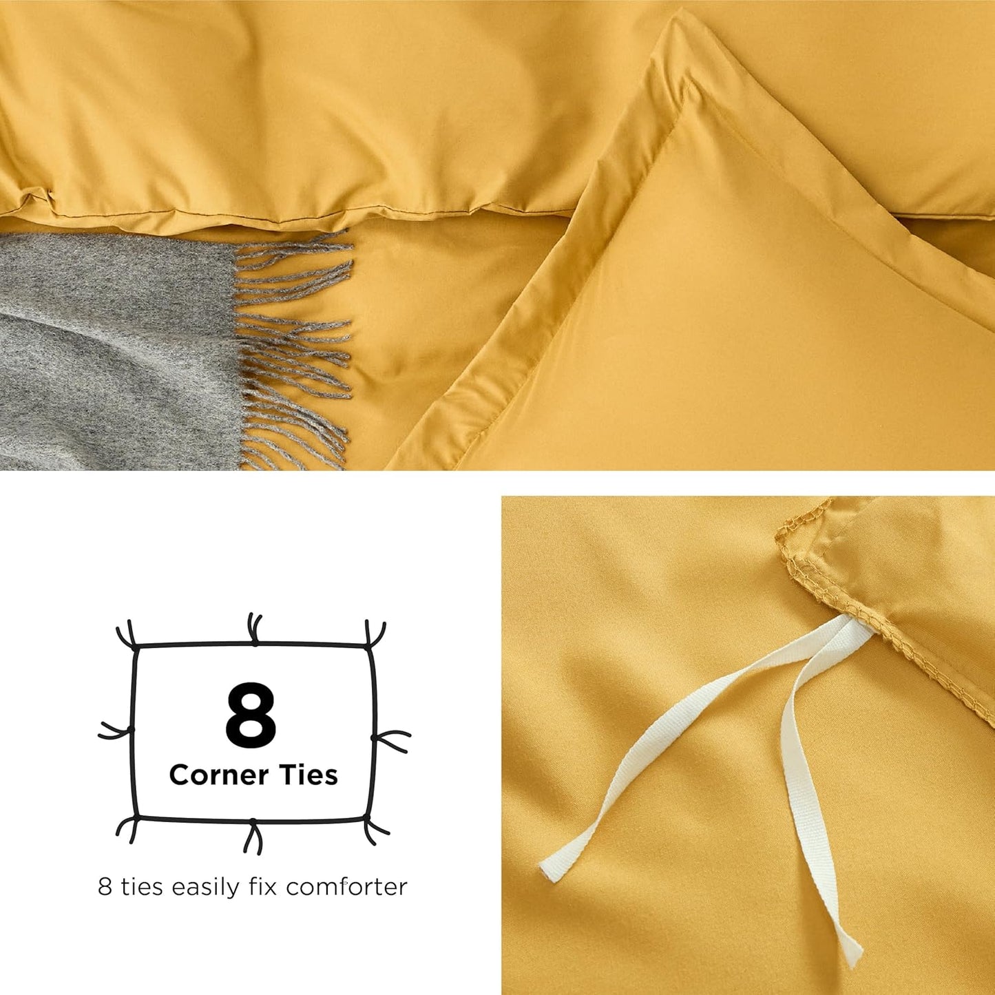 Golden Yellow Duvet Cover Set