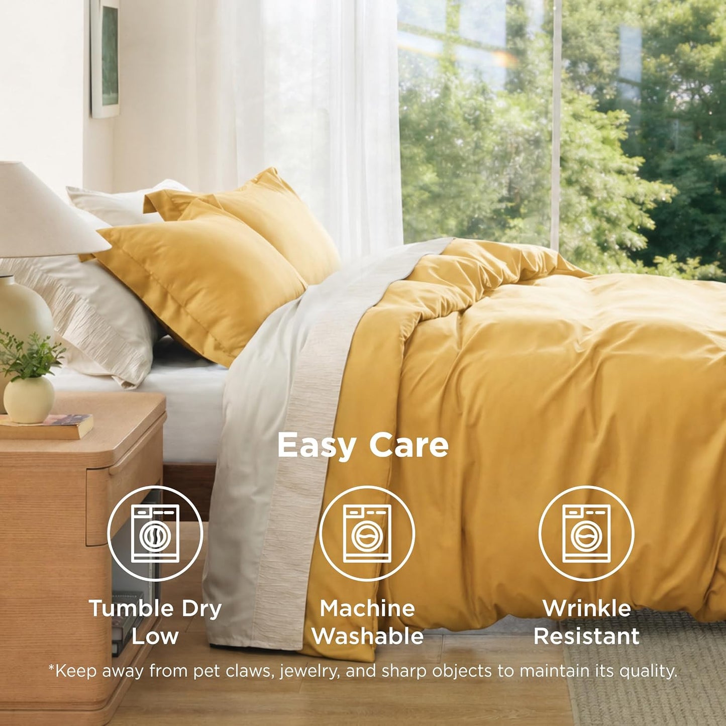 Golden Yellow Duvet Cover Set