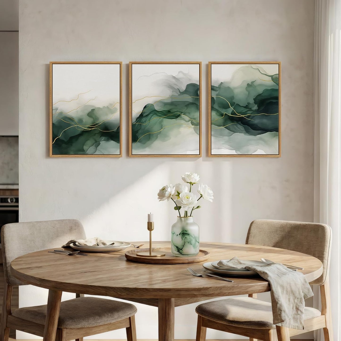 Green Canvas Painting Artwork