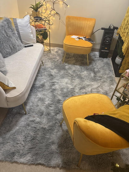 Grey Fluffy Shag Rug