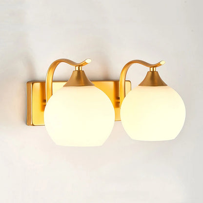 Gold Frosted Glass Wall Light