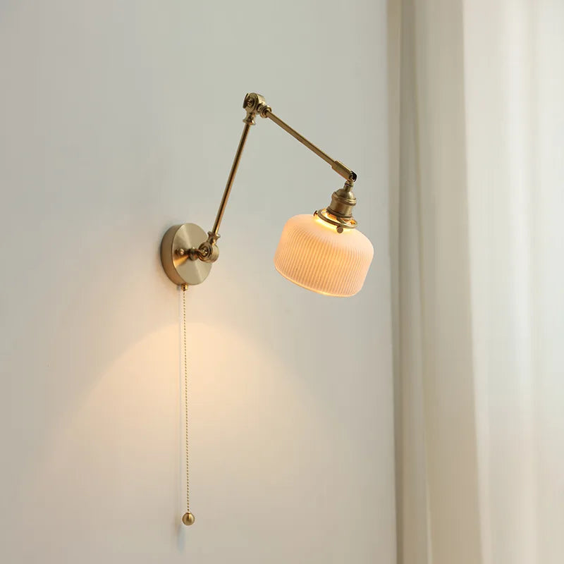 Copper Long Arm Wall Light