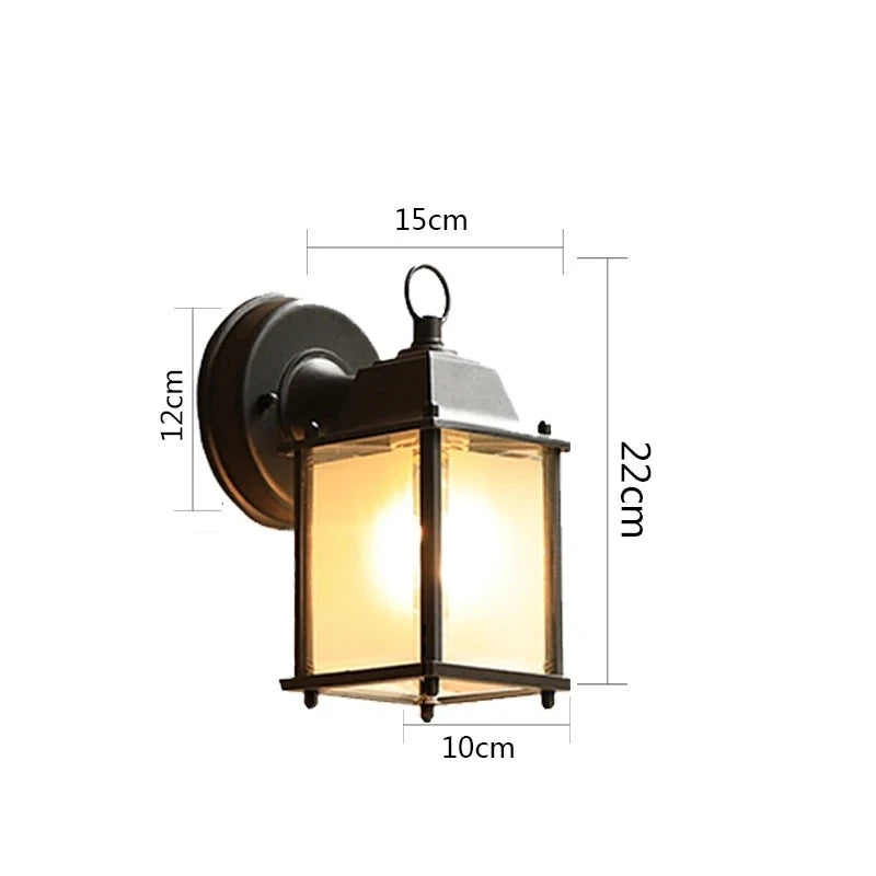 Outdoor black light fixture with bulb, NoirBeam Vintage Wall Sconce.