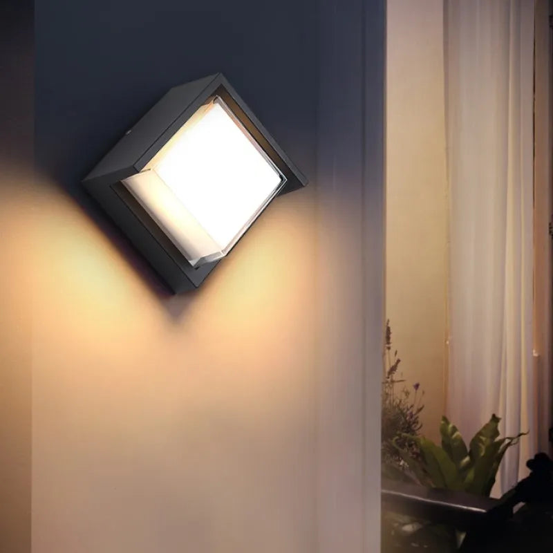 Energy-efficient LED light designed for outdoor porches, activated by motion.