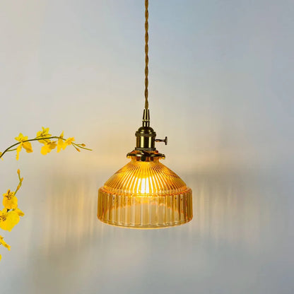 Copper Luminaria Glass Pendant Lamp