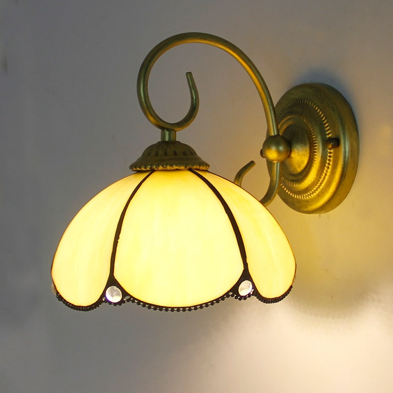 Yellow Tiffany Wall Sconce